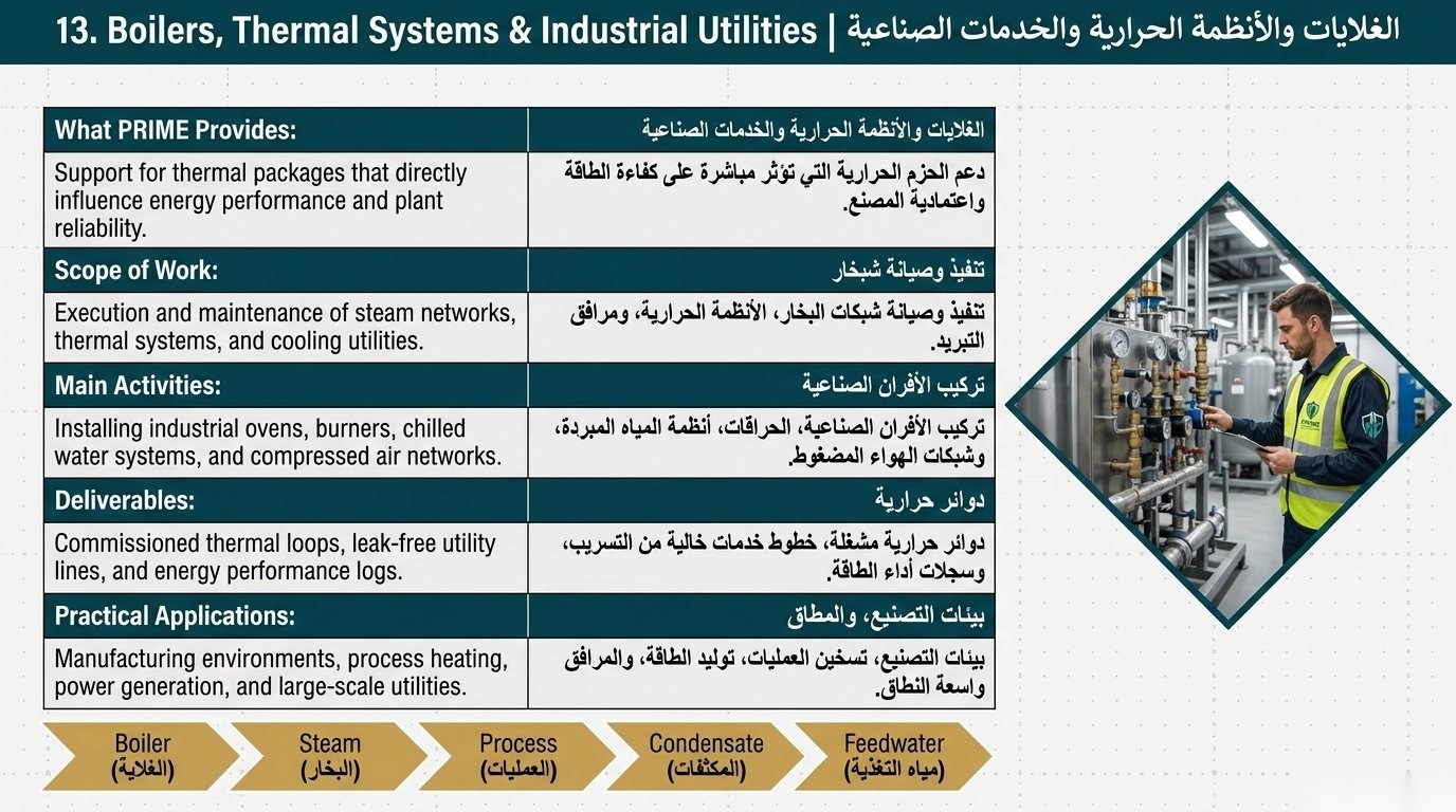 Boilers, Thermal Systems & Industrial Utilities